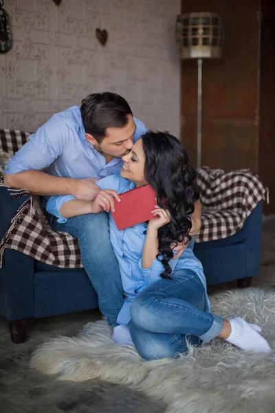 Portrait Romantic Couple — Stock Photo, Image