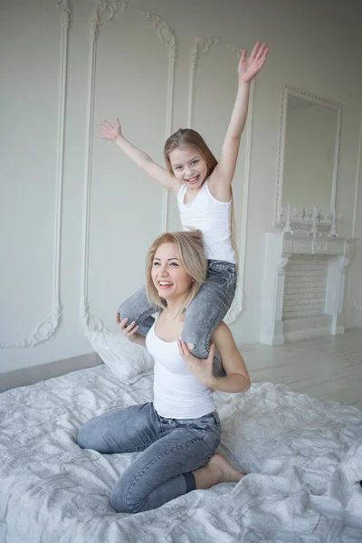 Lovely Beautiful Mom Daughter Mother Day — Stock Photo, Image