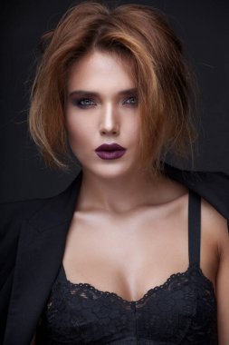 güzel seksi şık Bayan portresi Glamour 