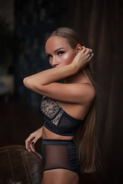 Bela Mulher Sexy Estilo Moda — Fotografia de Stock