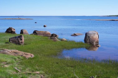 Kuzey Rusya'nın beyaz Denizi'nin kıyısında