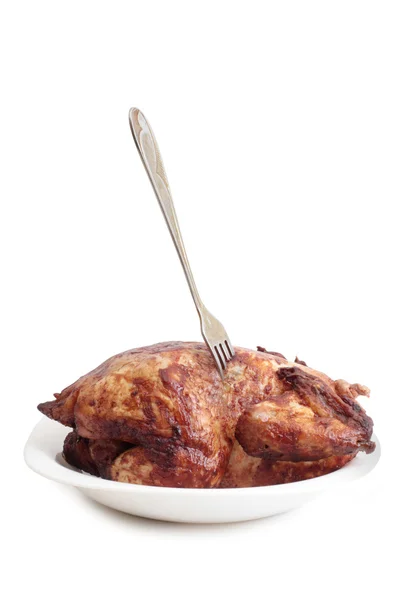 皿に鶏肉します。 — ストック写真