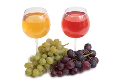 Bardağı ve beyaz üzüm