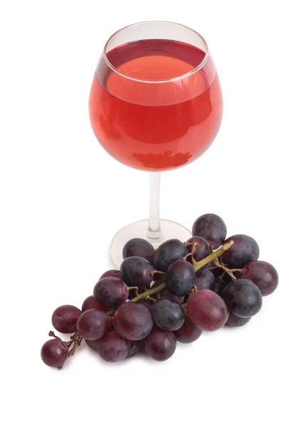 Üveg- és vörös szőlő-fehér — Stock Fotó