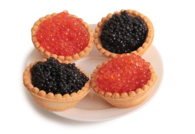 Kırmızı ve siyah havyar plaka