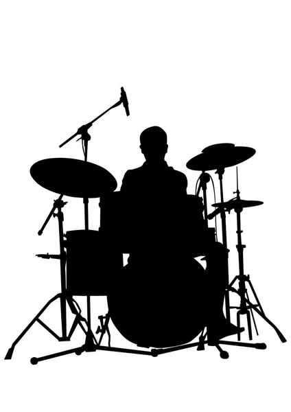 Kit de tambor en blanco — Vector de stock