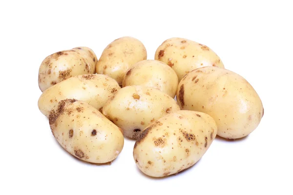 Potatos on white background — Stock Photo, Image