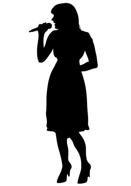 Beyaz zemin üzerine vokal caz