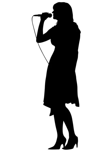 Jazz femmes sur fond blanc — Image vectorielle
