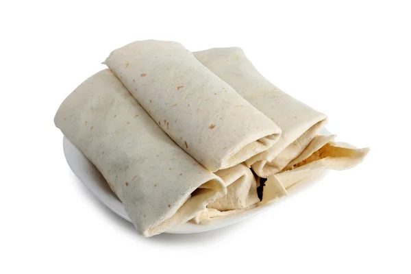 Burrito and ingredients — Stock Photo, Image