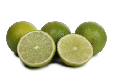 Beyaz üzerine limon meyve