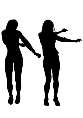 Beyaz güzellik kız dans