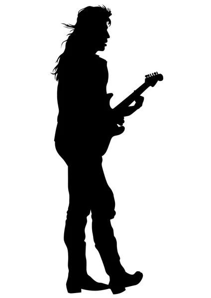 Gitarrist Mann sechs — Stockvektor