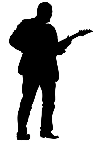 Gitarist man drie — Stockvector