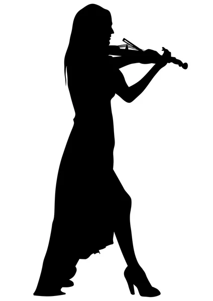 Women whit violin four — ストックベクタ