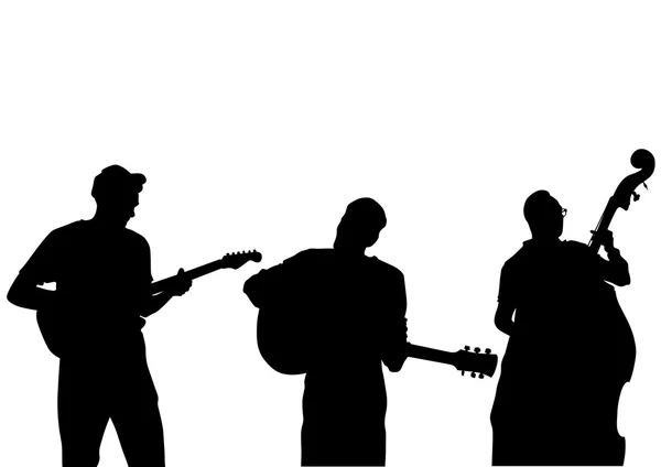 Concierto de grupo de rock en blanco — Archivo Imágenes Vectoriales