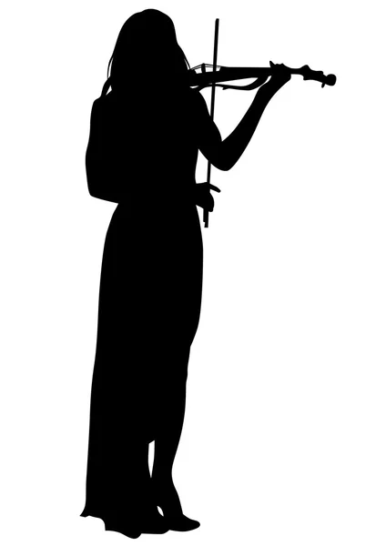 Women whit violin six — Stock Vector