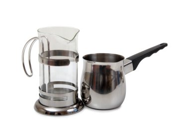 Beyaz arka plan cam tencere