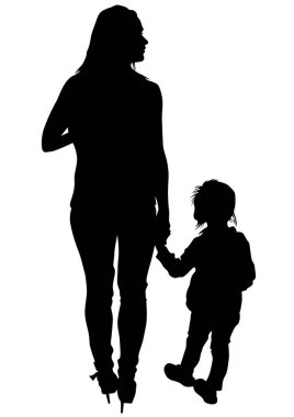 Kadın ve çocuk beyaz