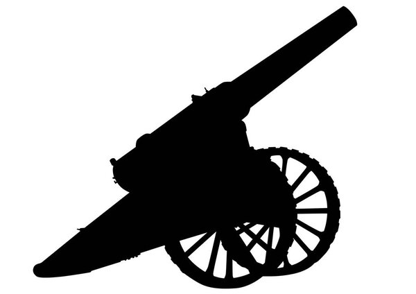 Artillery on white