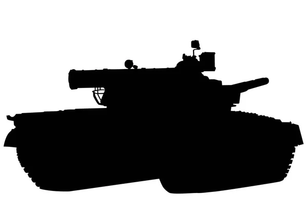 Grote tank op wit — Stockvector