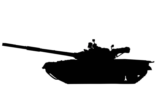 Russian tank on white — Stock Vector