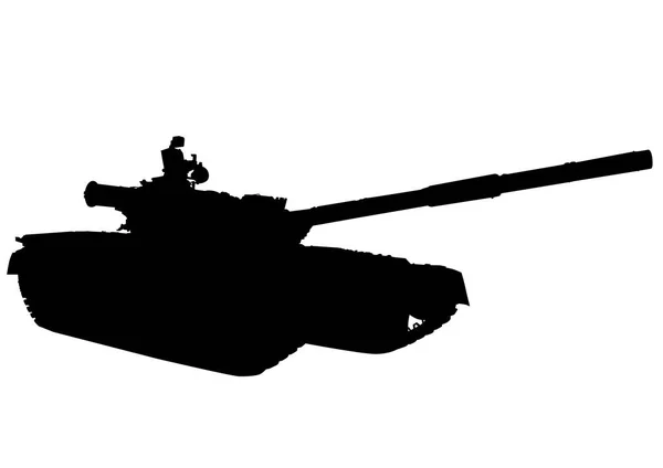 Beyaz zemin üzerinde tank — Stok Vektör