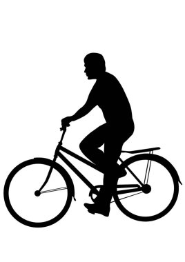 Beyaz bisiklet bisikletçi