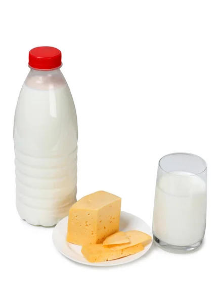 Queso y leche — Foto de Stock