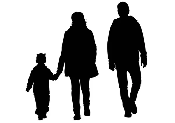 Famely couples whit child — Stock Vector