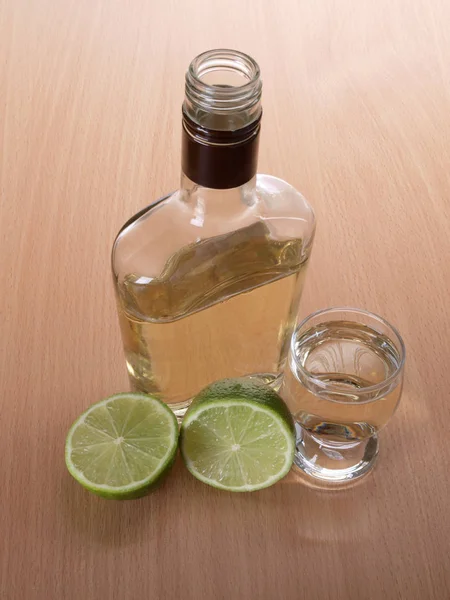 Lemon tequila bottle — Stock Photo, Image