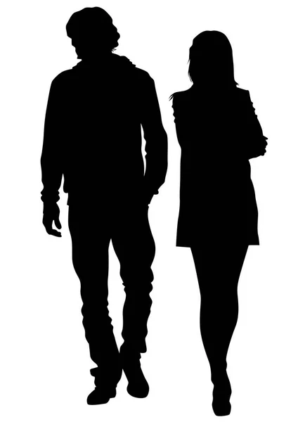 Couple lovers on white — Stock Vector