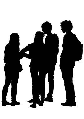 Kalabalık insanlar beyaz sokak