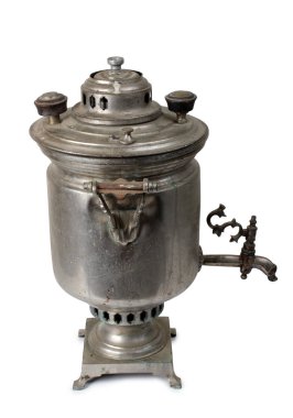 beyaz üzerine semaver