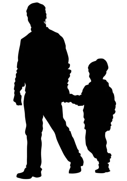 Батько і маленький син — стоковий вектор