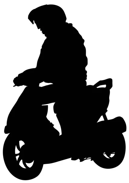 Scooter et homme — Image vectorielle