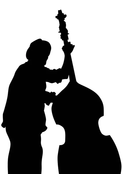 爵士乐的低音提琴 — 图库矢量图片