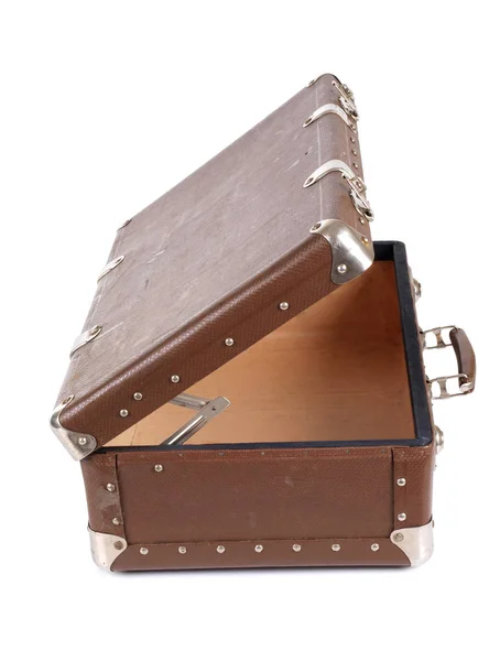 Klasický kožený kufr — Stock fotografie
