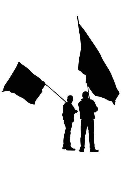 Έμβλημα και τη σημαία σε λευκό — Διανυσματικό Αρχείο