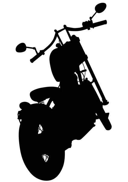 Gamla motorcykel på vit bakgrund — Stock vektor