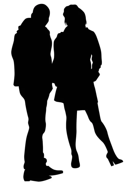 Ρομαντικό ζευγάρι άτομα — Διανυσματικό Αρχείο
