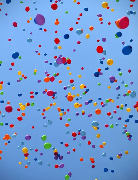 Ballonnen hemel achtergrond — Stockfoto