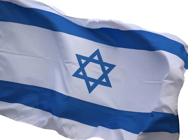 Israel flag on a white — Stock Photo, Image