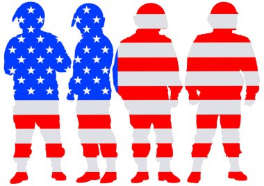 Polis ve Amerikan bayrağı