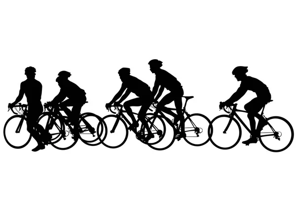 骑车人骑自行车的人 — 图库矢量图片