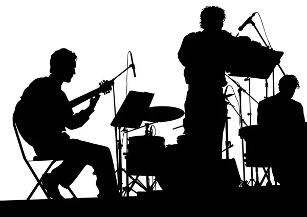 Grupo musical de jazz — Vetor de Stock