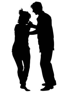 Tango dansçısı çiftler bir