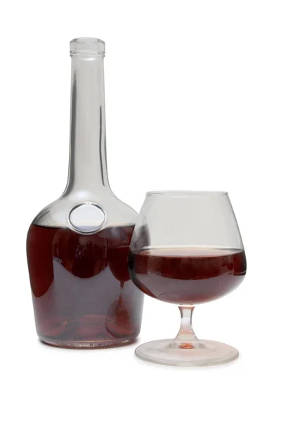 Cognac in der Flasche — Stockfoto