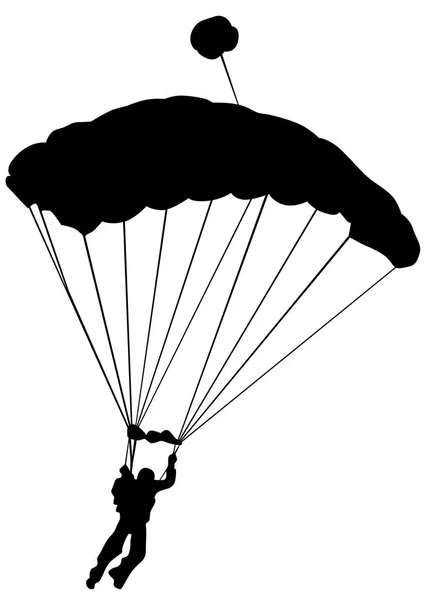 Man op parachute twee — Stockvector