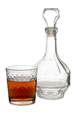 Beyaz boş brendi şişe